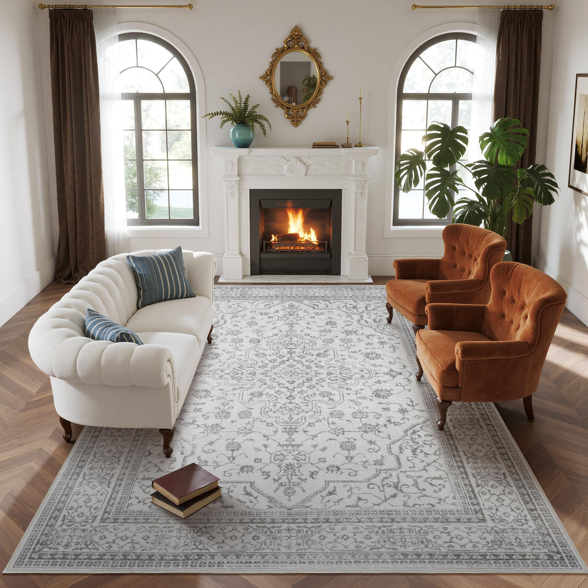 Washable Rugs 8x10 Area Rugs for Living Room,Bedroom,Dining Room,Nursery