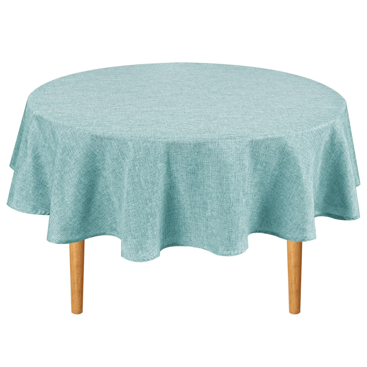 Hiasan Beige Faux Linen Rectangle Tablecloth 54 x 80 Inch for Dining Room