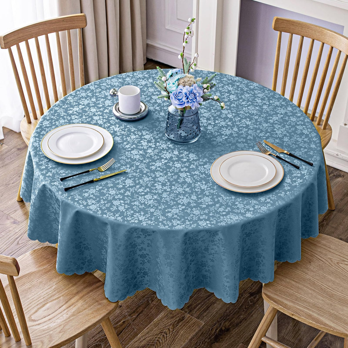 Smiry Rectangle Waterproof Heavy Duty Vinyl Tablecloths, 60 x 84 Inch
