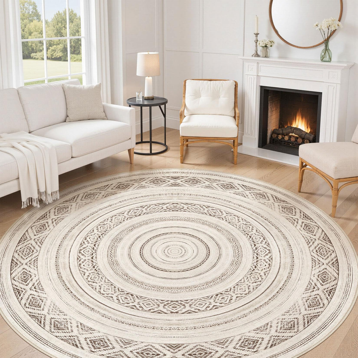 cotiled Boho 5x7 Area Rugs for Living Room: Soft Moroccan Washable Rug
