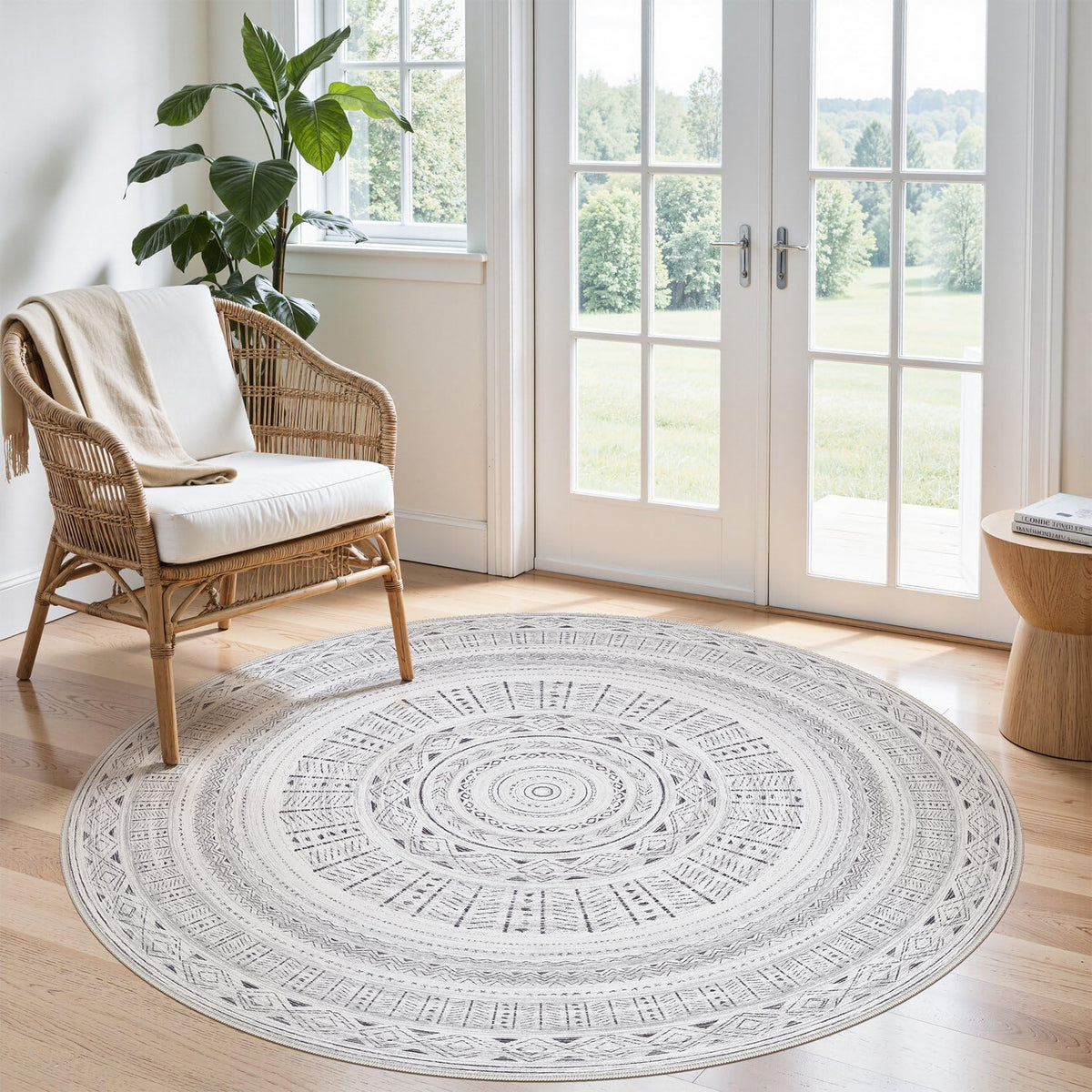 cotiled Boho 5x7 Area Rugs for Living Room: Soft Moroccan Washable Rug