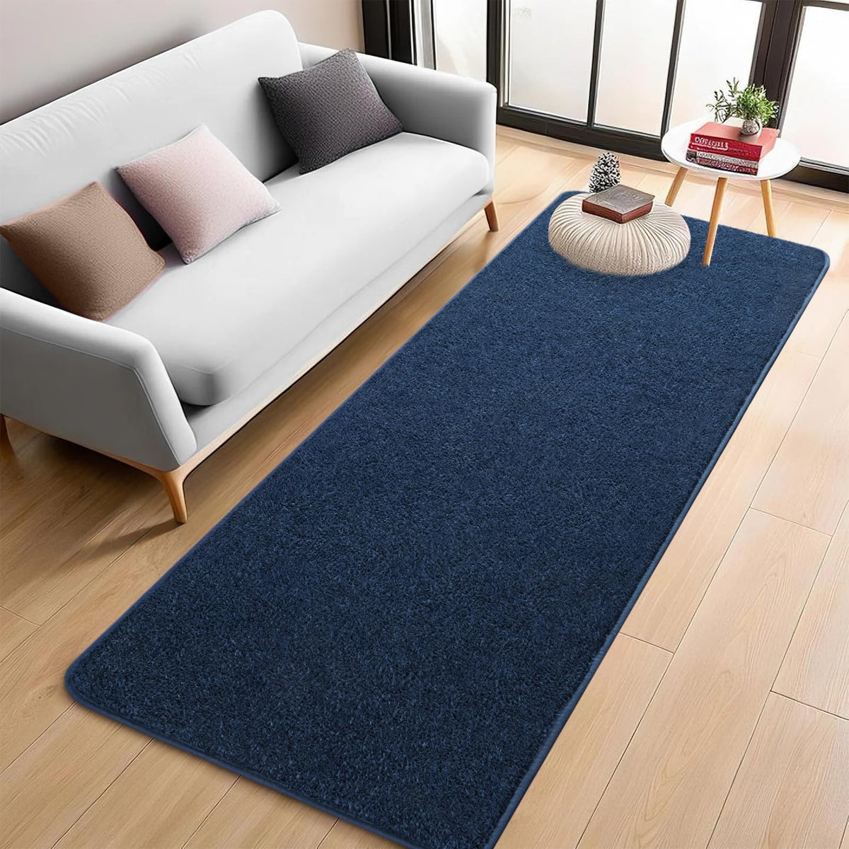 5x7 Black Area Rug Modern Aesthetic Minimalist