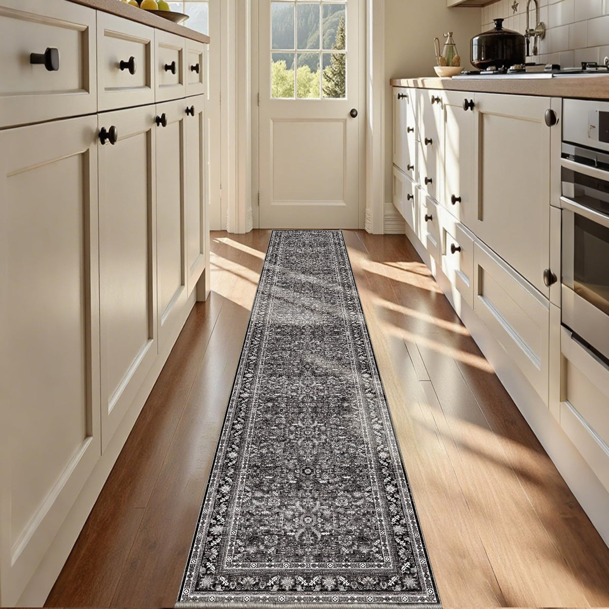 OPPODREAM Vintage Blue Area Rugs 5x7, Washable Rug for Living Room