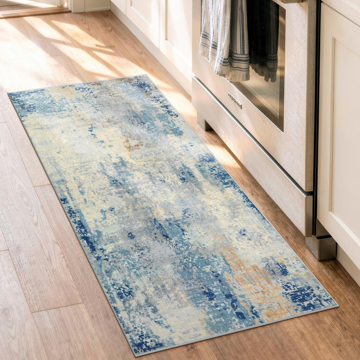 Lahome Modern Abstract Washable 5x7 Area Rugs for Living Room, Colorful Soft Bedroom Rug Low Pile Non Slip,Stain Resistance Dining Room Carpet for Nursery Office Entrance Home Office Decor