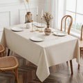 Heavy-Duty Faux Linen Tablecloth Rectangular 60 x 84in Navy Blue