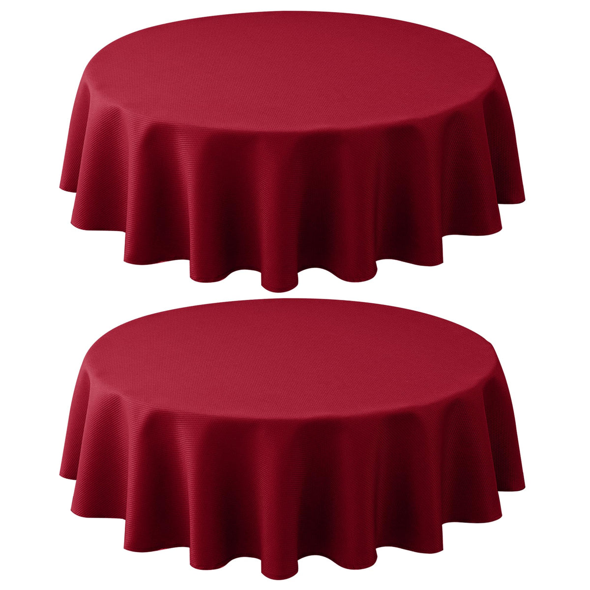 Textured Square Tablecloth-Fabric Spillproof Table Cloths-Natural 54x54"