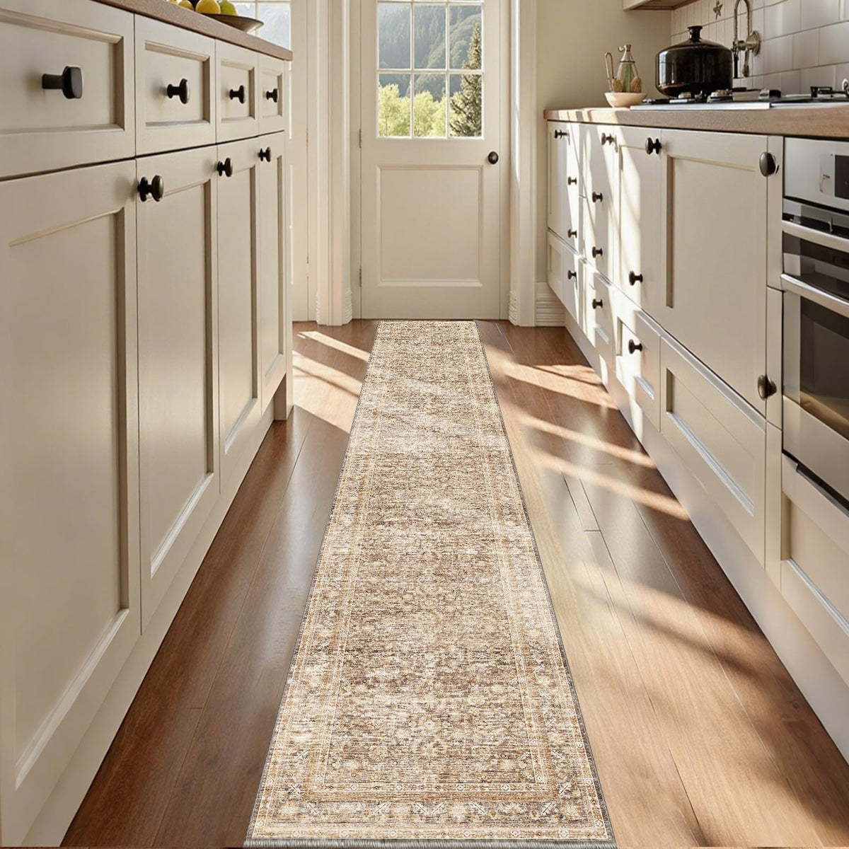 OPPODREAM Vintage Blue Area Rugs 5x7, Washable Rug for Living Room