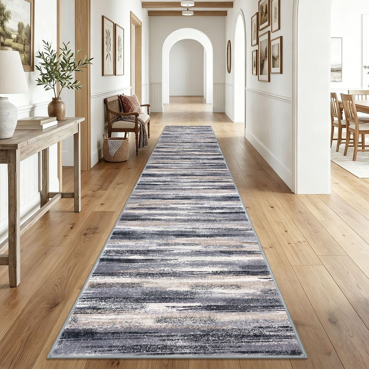 Lansny Abstract 2x3 Area Rug Small Washable Entryway Rug Non Slip Door Mat
