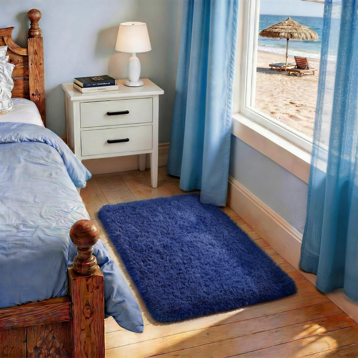 Ophanie Small Rug Upgrade Non Slip Throw Bedside Area Rugs, Fluffy Soft Grey Mini Bedroom Carpet, Affordable Door Entryway Indoor Inside Front Entrance Dog 2x3 Mat, Home Decor Aesthetic, Nursery