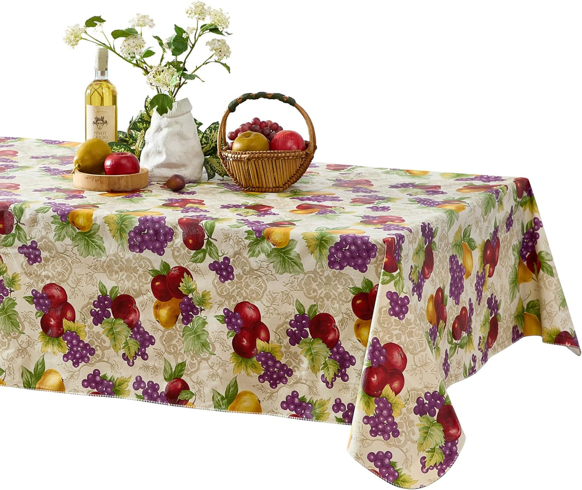 Newbridge Avalon Fresh Ripe Fruit 52”x52” Square Vinyl Tablecloth