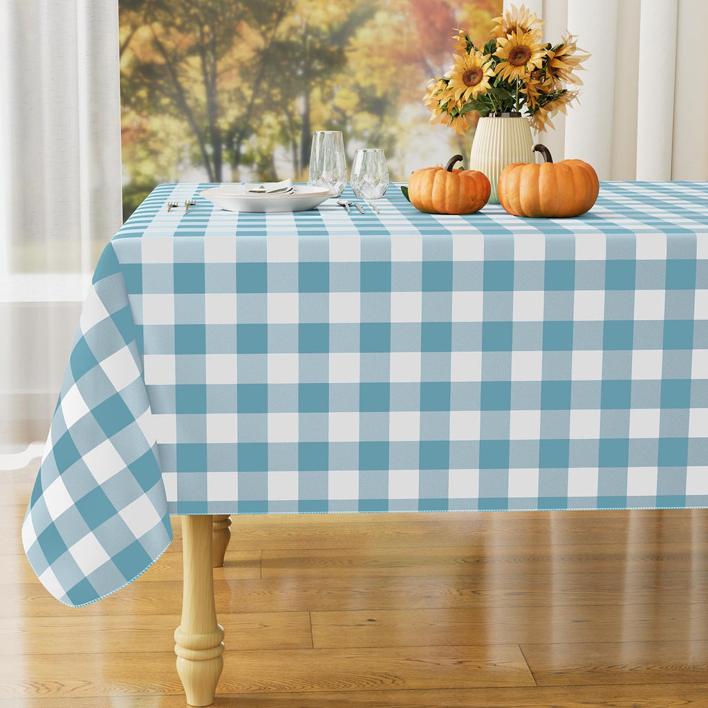 misaya Rectangular Waterproof Vinyl Table Cloth, Flannel Backed Tablecloth