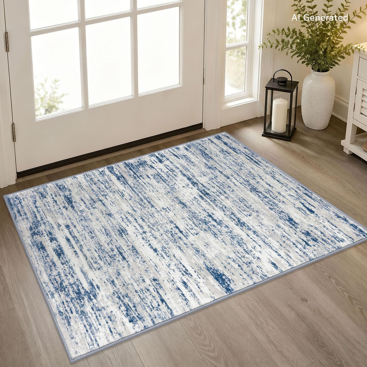 Lansny Abstract 2x3 Area Rug Small Washable Entryway Rug Non Slip Door Mat