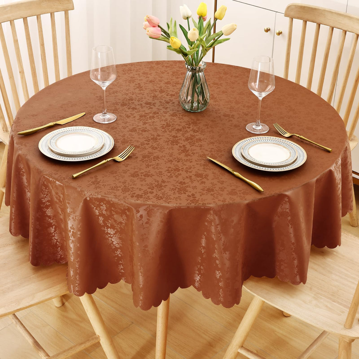 Smiry Rectangle Waterproof Heavy Duty Vinyl Tablecloths, 60 x 84 Inch