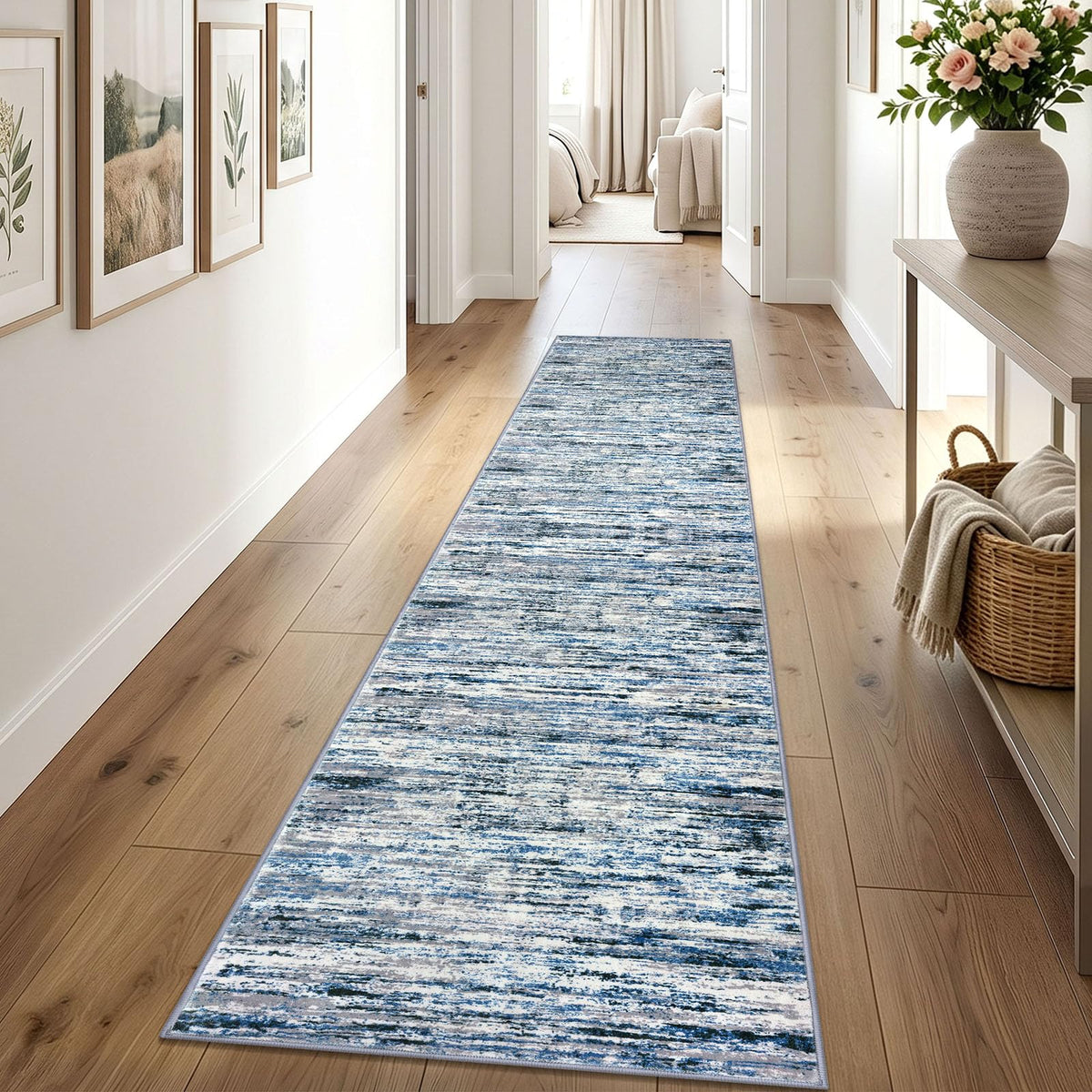 Lansny Abstract 2x3 Area Rug Small Washable Entryway Rug Non Slip Door Mat