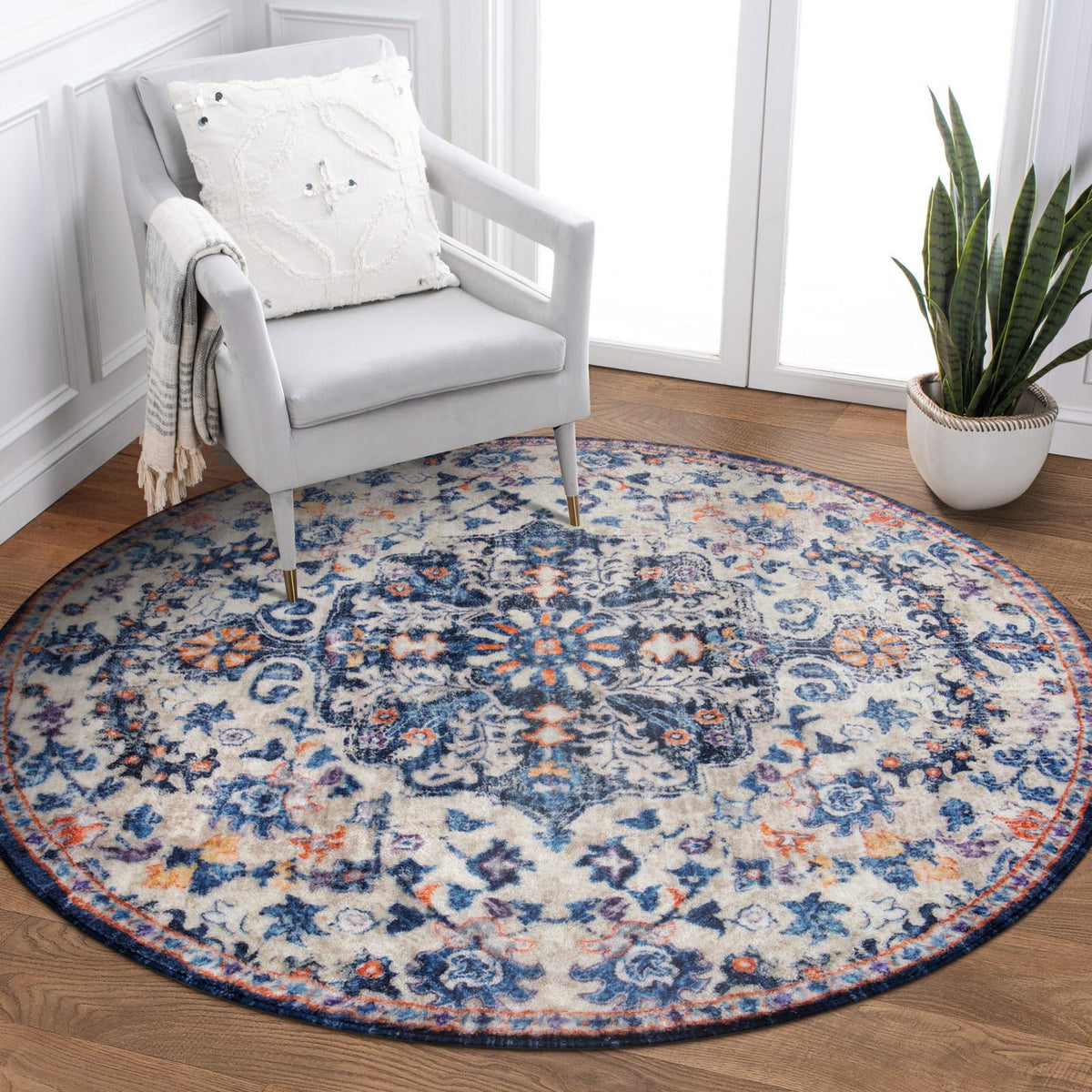 Lahome Felice Boho Tribal 2x3 Washable Small Rugs for Entryway Doormat Indoor Entrance, Throw Rugs with Rubber Backing, Bohemian Soft Non-Slip Bathroom Carpet for Bath Front Door Kitchen Floor