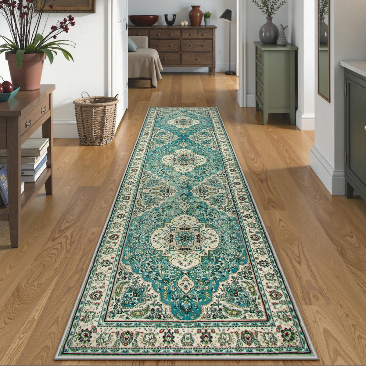 Lahome Felice Boho Tribal 2x3 Washable Small Rugs for Entryway Doormat Indoor Entrance, Throw Rugs with Rubber Backing, Bohemian Soft Non-Slip Bathroom Carpet for Bath Front Door Kitchen Floor
