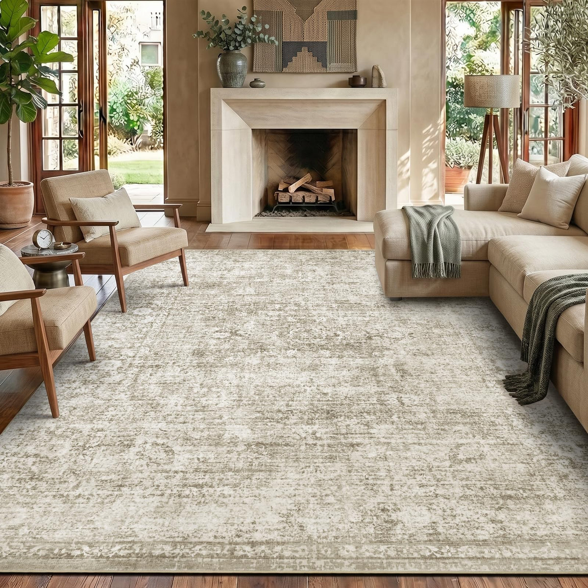 Homemate Washable Rug 8x10 Area Rugs - Vintage Rugs for Living Room