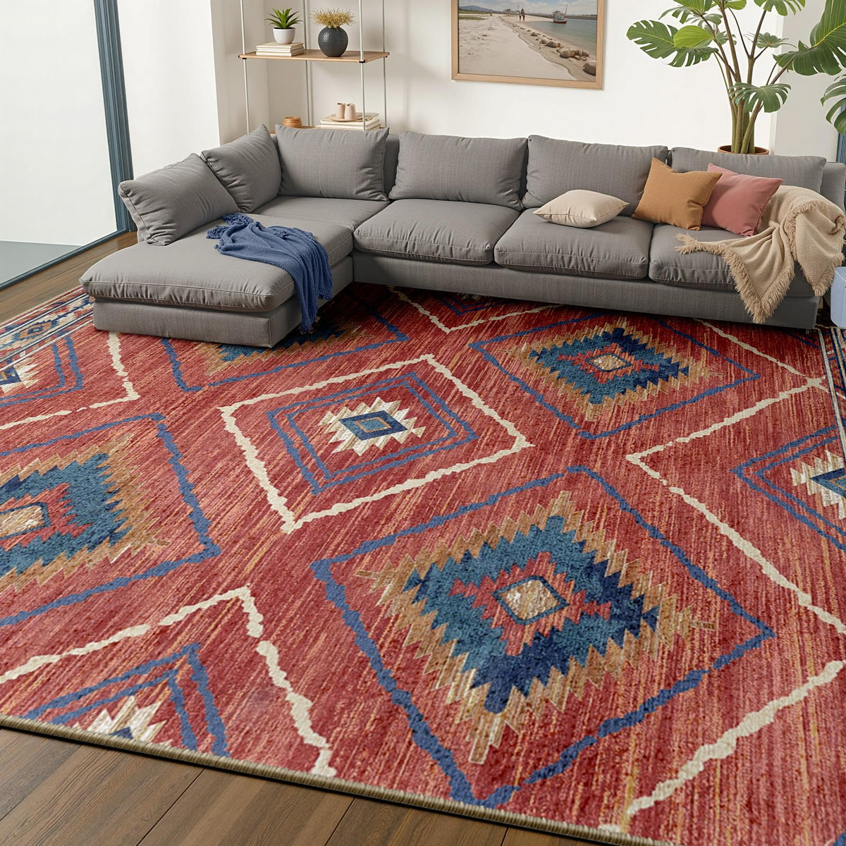 BESTSWEETIE 5'x7' Washable Area Rug for Living Room Bedroom Black