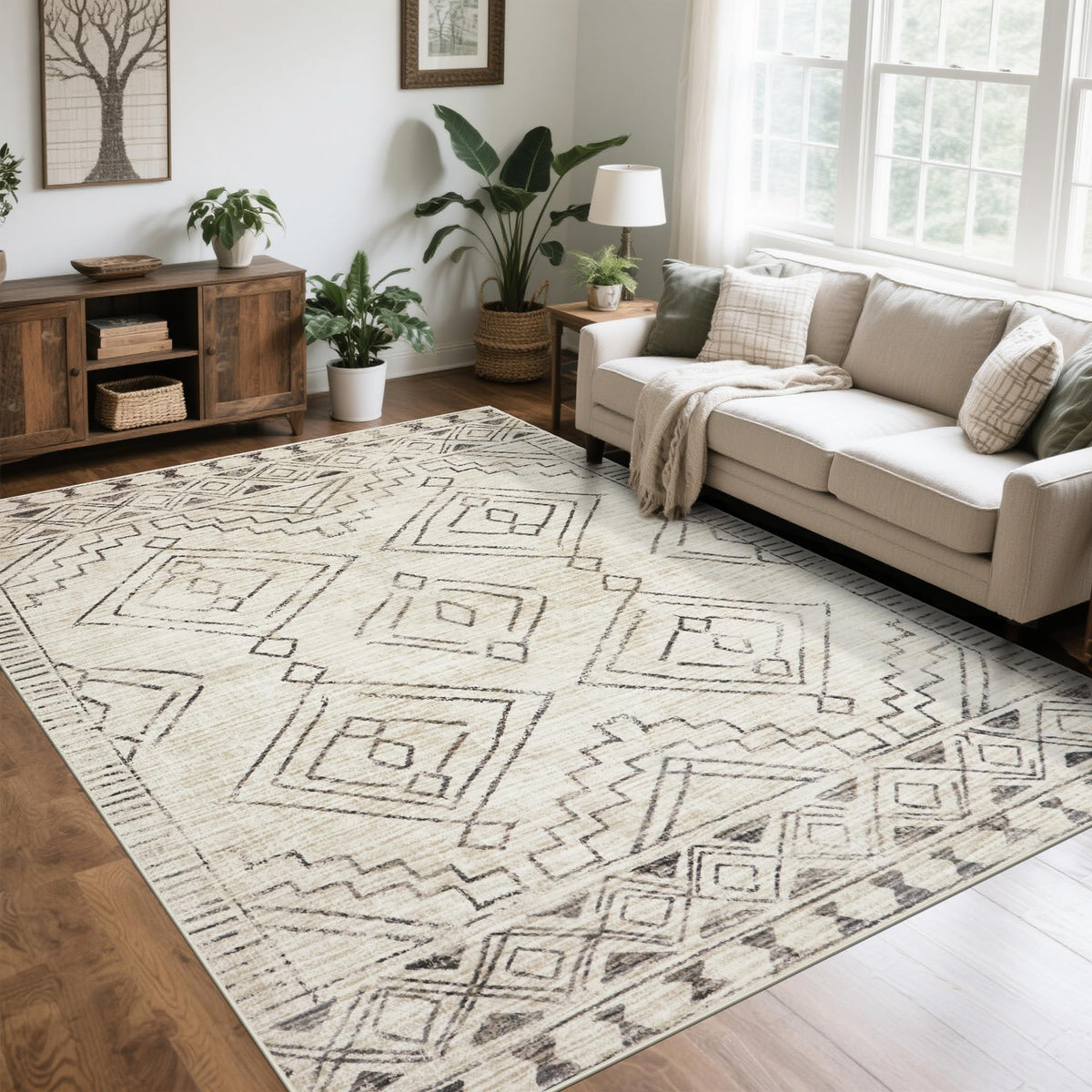 Washable Rugs 8x10 Area Rugs for Living Room,Bedroom,Dining Room Carpet