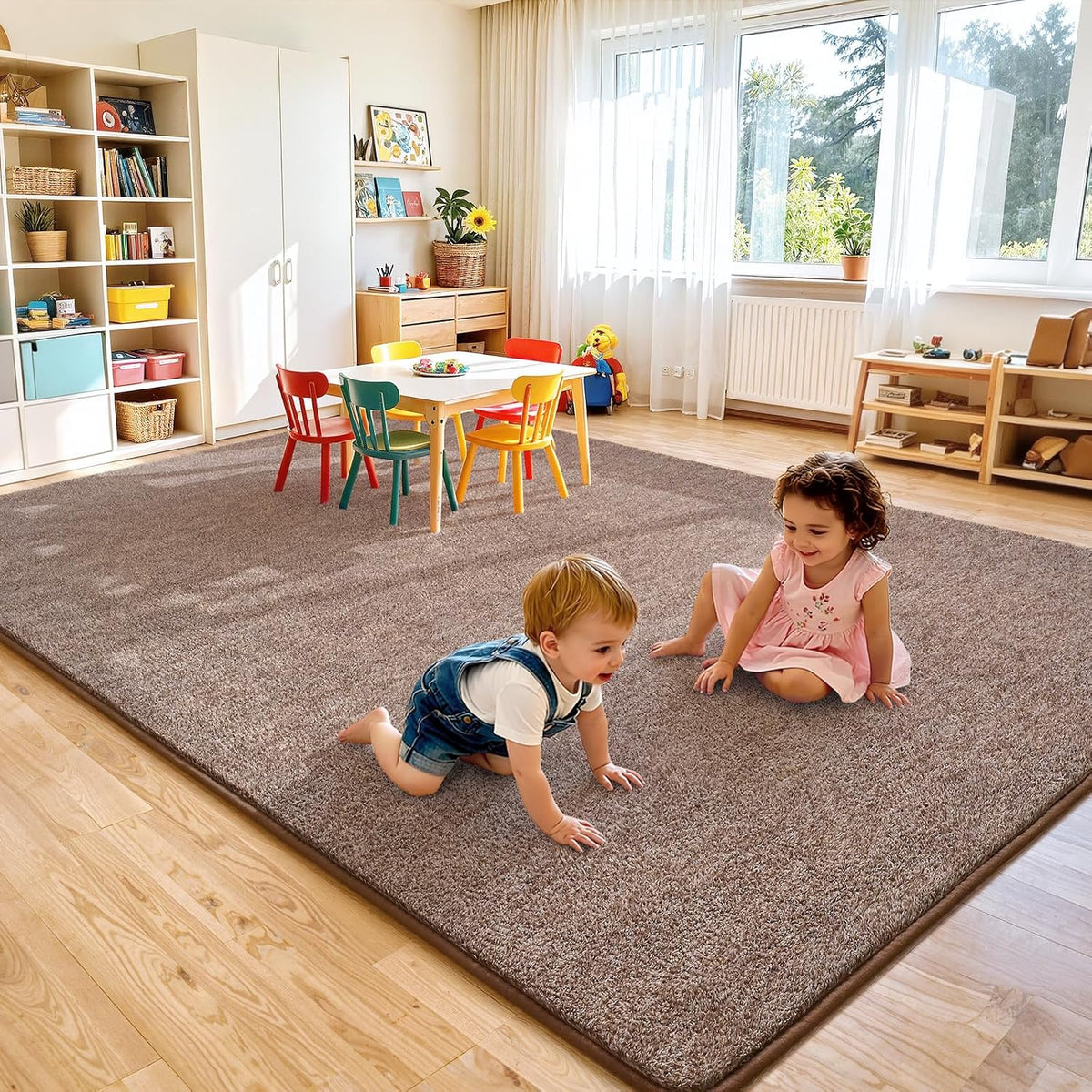 Keeko 4x6 Area Rugs for Living Room,Soft Washable Memory Foam Bedroom Rug