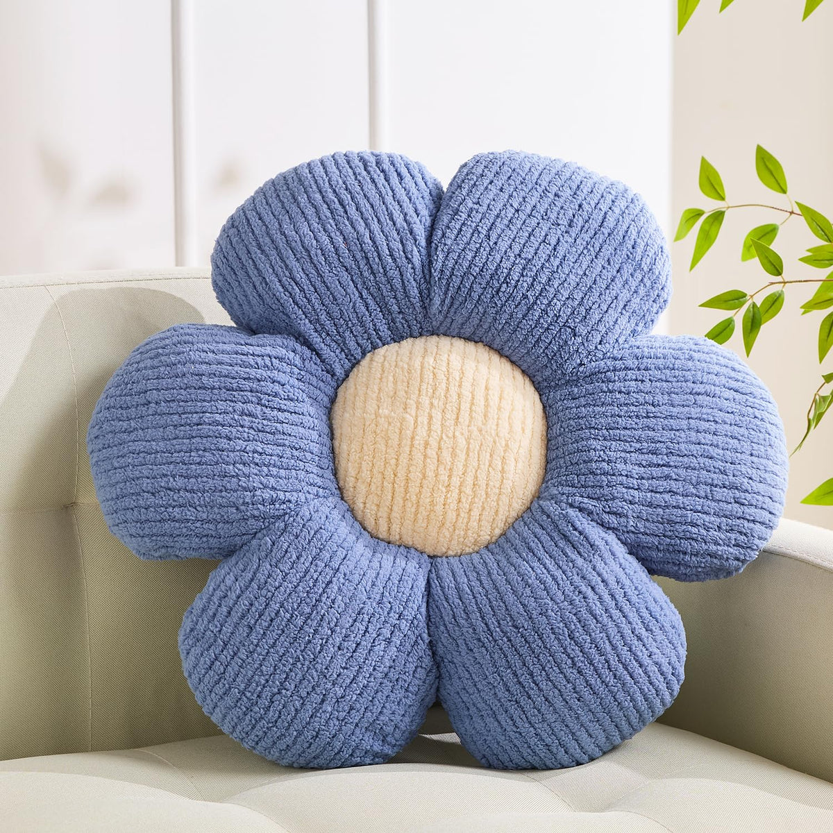 XIAIJIA Flower Pillow, Pink Daisy Throw Pillows, Flower Cushion 15.7 Inch