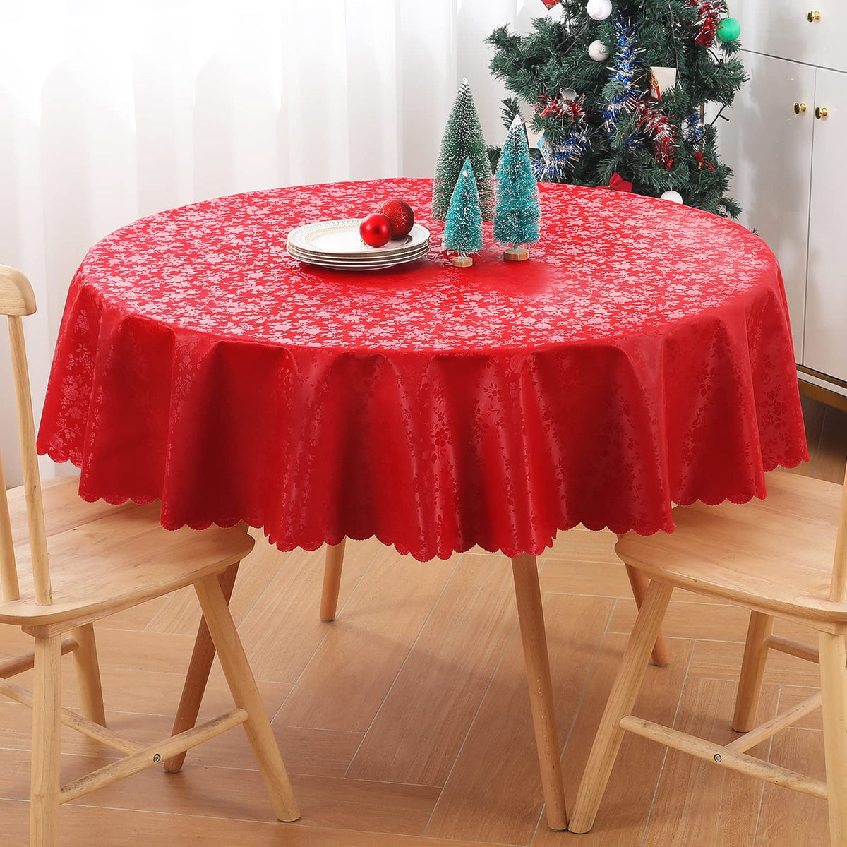 Smiry Rectangle Waterproof Heavy Duty Vinyl Tablecloths, 60 x 84 Inch