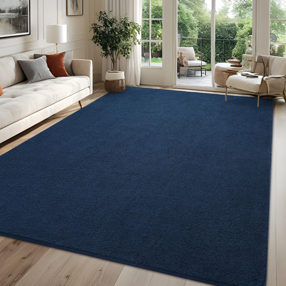 5x7 Black Area Rug Modern Aesthetic Minimalist