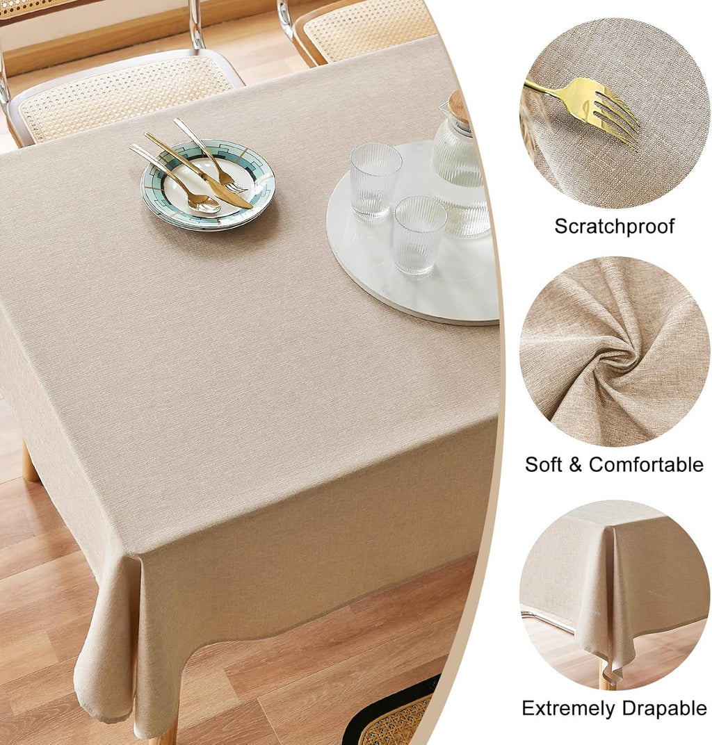 AUSSPVOCT Textured Table Cloth Rectangle 52 x 70 Inch Fall Tablecloth