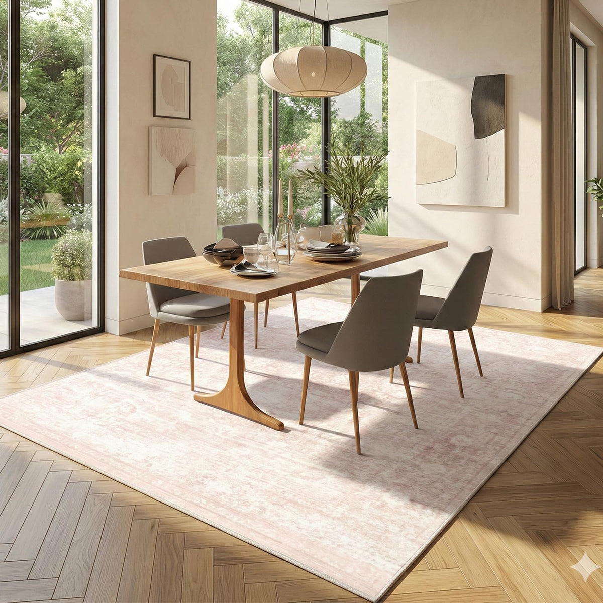 Homemate Washable Rug 8x10 Area Rugs - Vintage Rugs for Living Room