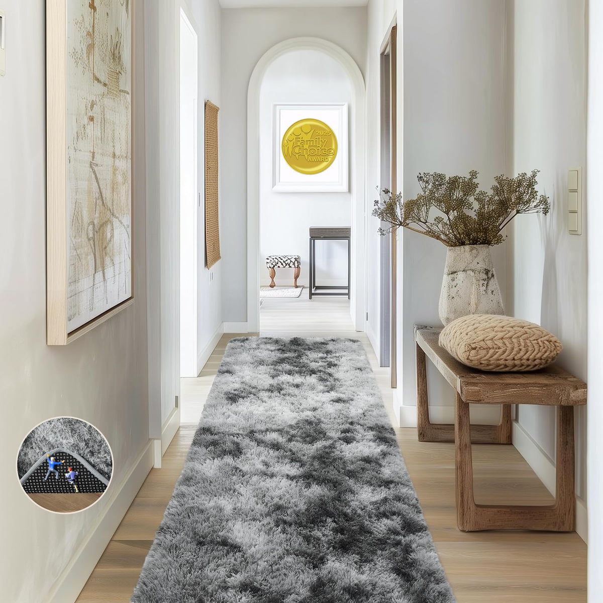 Ophanie Area Rugs for Bedroom, Christmas Upgrade Non-Slip Ivory Fluffy Soft Shag Living Room Carpet, Indoor Floor 4x6 Fuzzy Shaggy Plush Nursery Rug for Kids Dorm Decor with Over 99 pcs Pile fibers