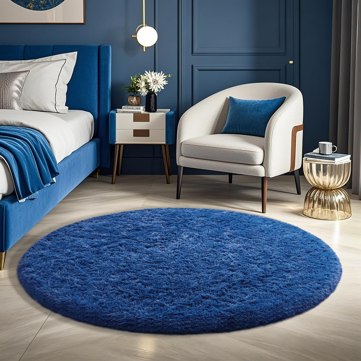 Ophanie Area Rugs for Bedroom, Christmas Upgrade Non-Slip Ivory Fluffy Soft Shag Living Room Carpet, Indoor Floor 4x6 Fuzzy Shaggy Plush Nursery Rug for Kids Dorm Decor with Over 99 pcs Pile fibers