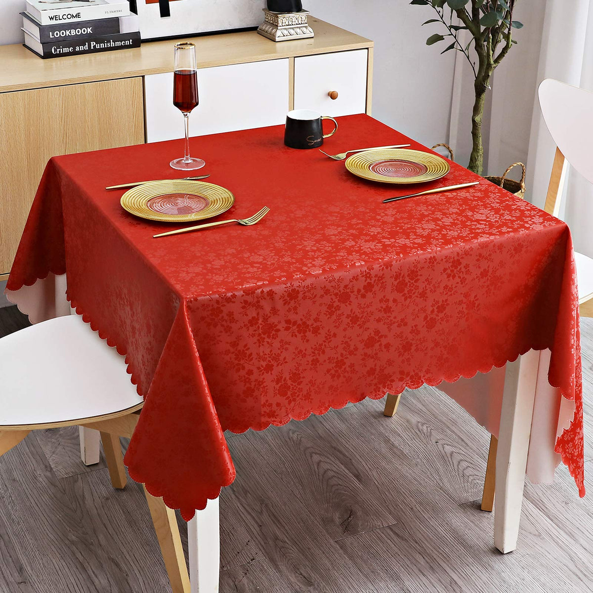 Smiry Rectangle Waterproof Heavy Duty Vinyl Tablecloths, 60 x 84 Inch