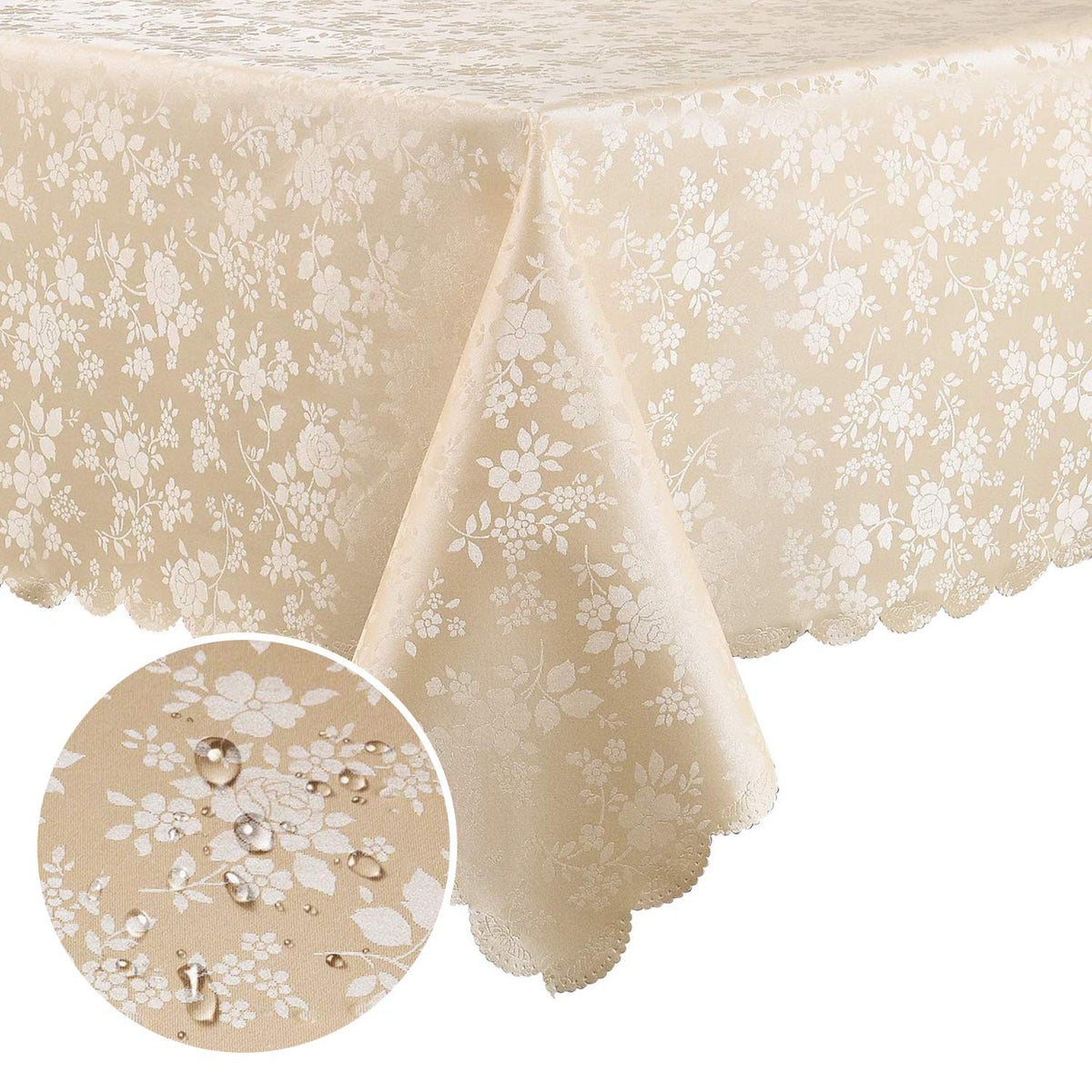 Smiry Rectangle Waterproof Heavy Duty Vinyl Tablecloths, 60 x 84 Inch