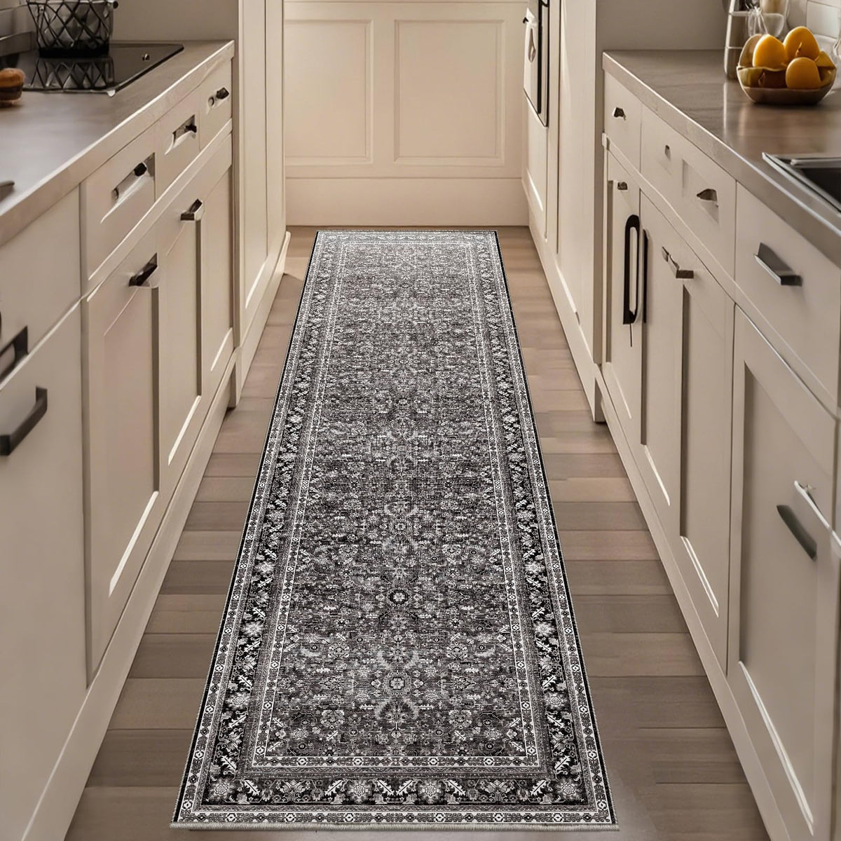 OPPODREAM Vintage Blue Area Rugs 5x7, Washable Rug for Living Room