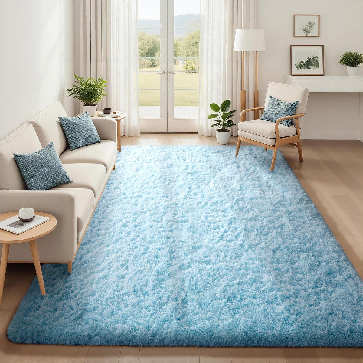Ophanie Small Rug Upgrade Non Slip Throw Bedside Area Rugs, Fluffy Soft Grey Mini Bedroom Carpet, Affordable Door Entryway Indoor Inside Front Entrance Dog 2x3 Mat, Home Decor Aesthetic, Nursery