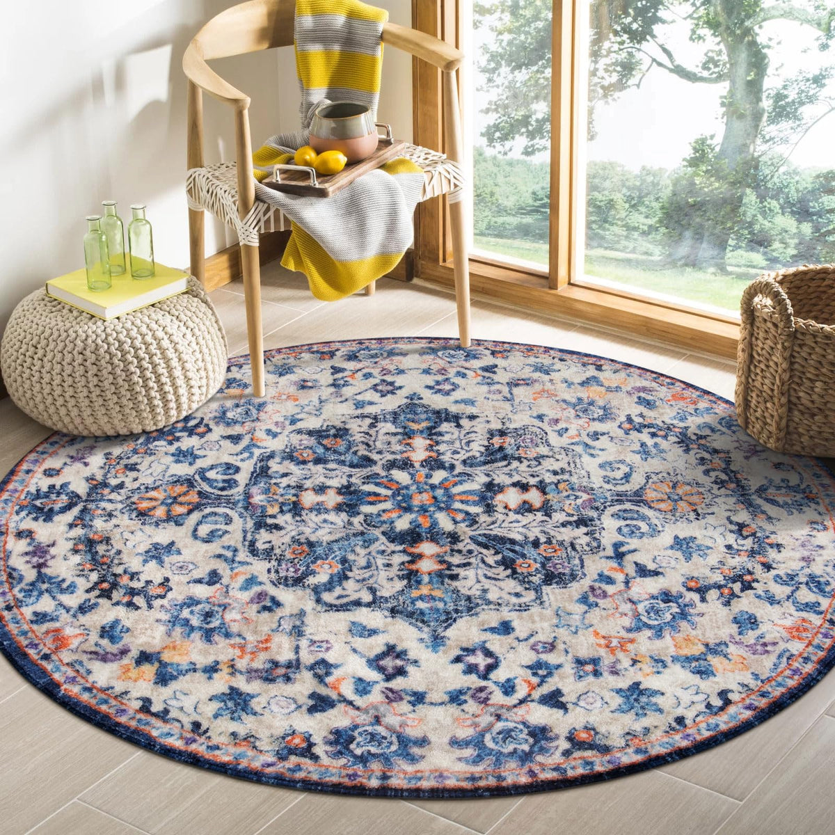 Lahome Felice Boho Tribal 2x3 Washable Small Rugs for Entryway Doormat Indoor Entrance, Throw Rugs with Rubber Backing, Bohemian Soft Non-Slip Bathroom Carpet for Bath Front Door Kitchen Floor