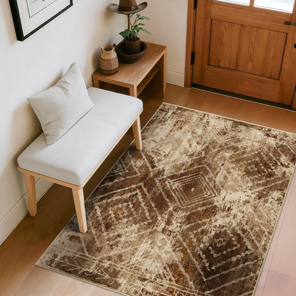 BESTSWEETIE 5'x7' Washable Area Rug for Living Room Bedroom Black