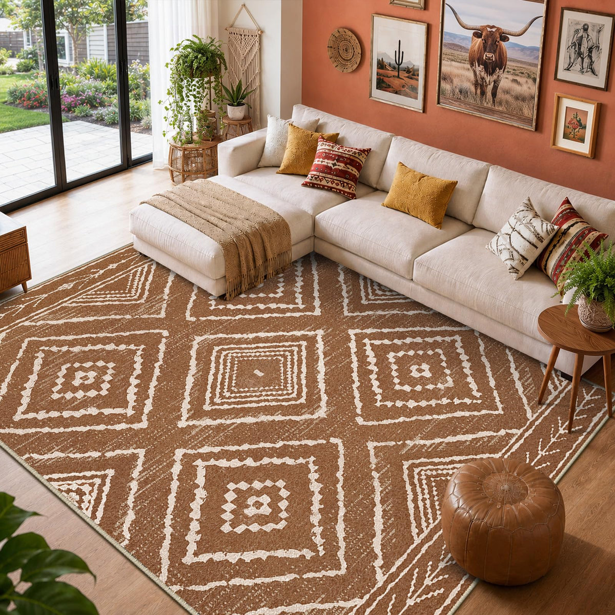 BESTSWEETIE 5'x7' Washable Area Rug for Living Room Bedroom Black