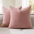 MIULEE Olive Green Chenille Couch Throw Pillow Covers, 18x18