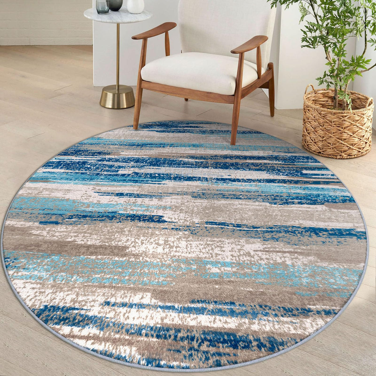 Lansny Abstract 2x3 Area Rug Small Washable Entryway Rug Non Slip Door Mat