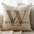 Personalized Monogram Throw Pillow 16x16 – Custom Name Cushion + Insert