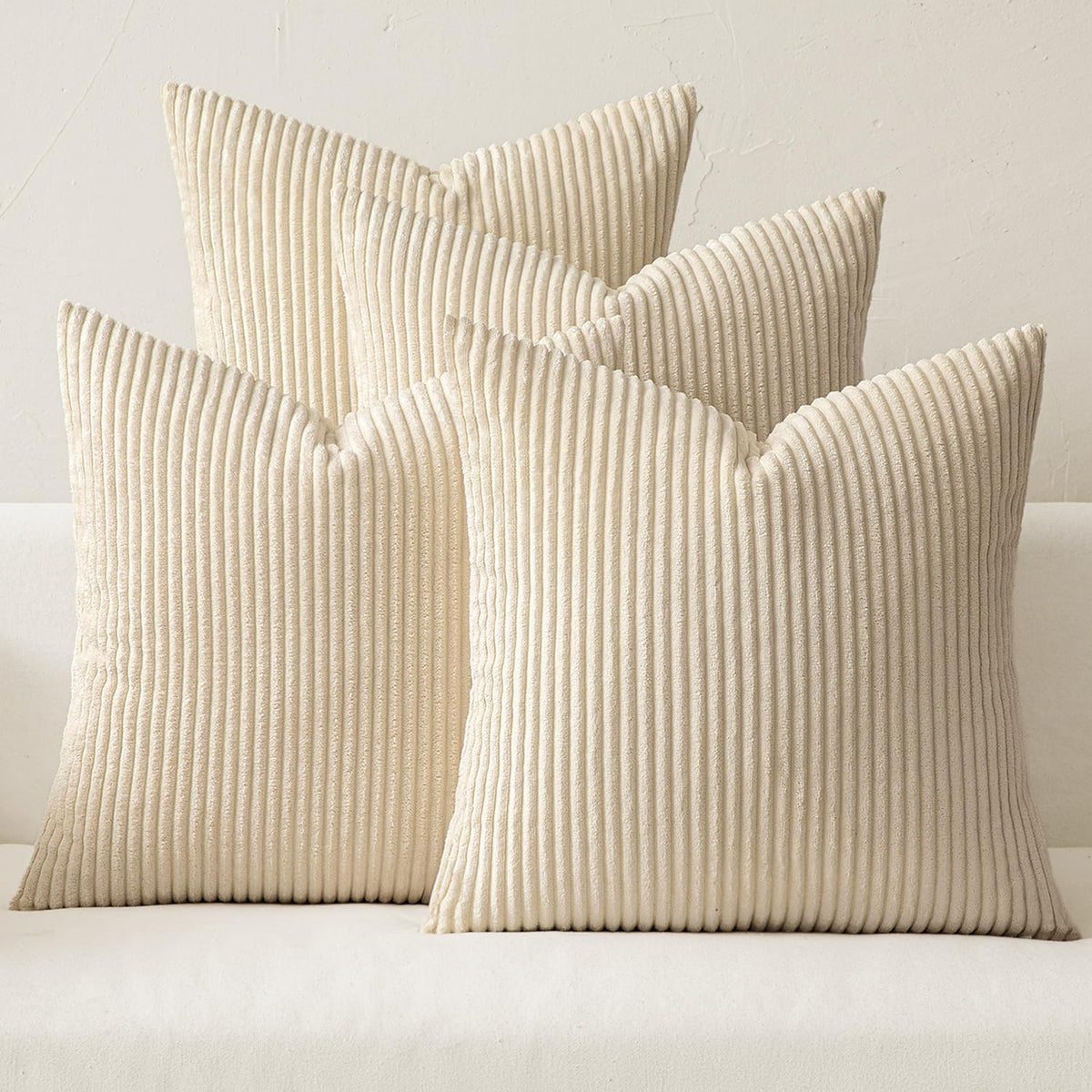 MIULEE Soft Corduroy Decorative Throw Pillow Covers Forest Green 18x18