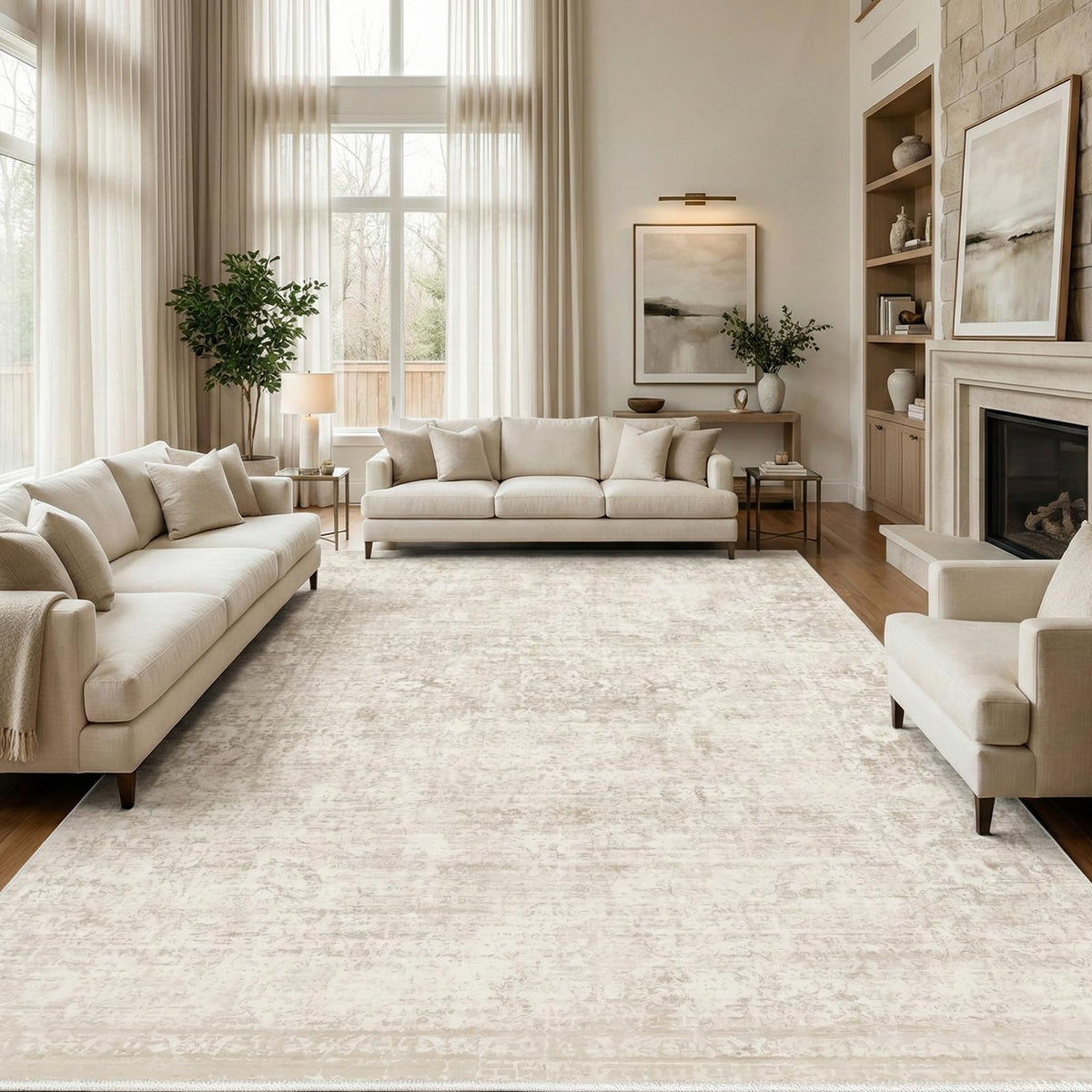 Homemate Washable Rug 8x10 Area Rugs - Vintage Rugs for Living Room