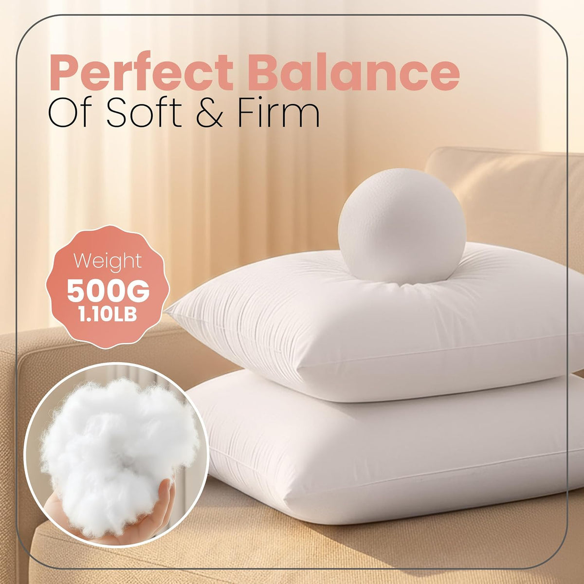 Utopia Bedding 18x18 Pillow Inserts, White Throw Pillows for Couch, 2 Pack