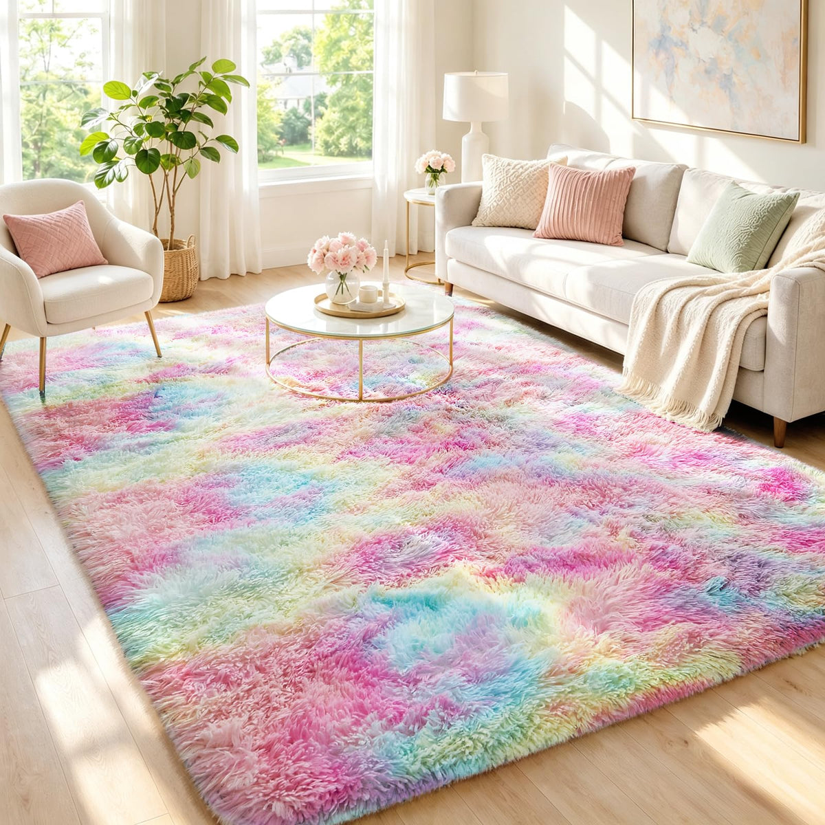 Ophanie Small Rug Upgrade Non Slip Throw Bedside Area Rugs, Fluffy Soft Grey Mini Bedroom Carpet, Affordable Door Entryway Indoor Inside Front Entrance Dog 2x3 Mat, Home Decor Aesthetic, Nursery