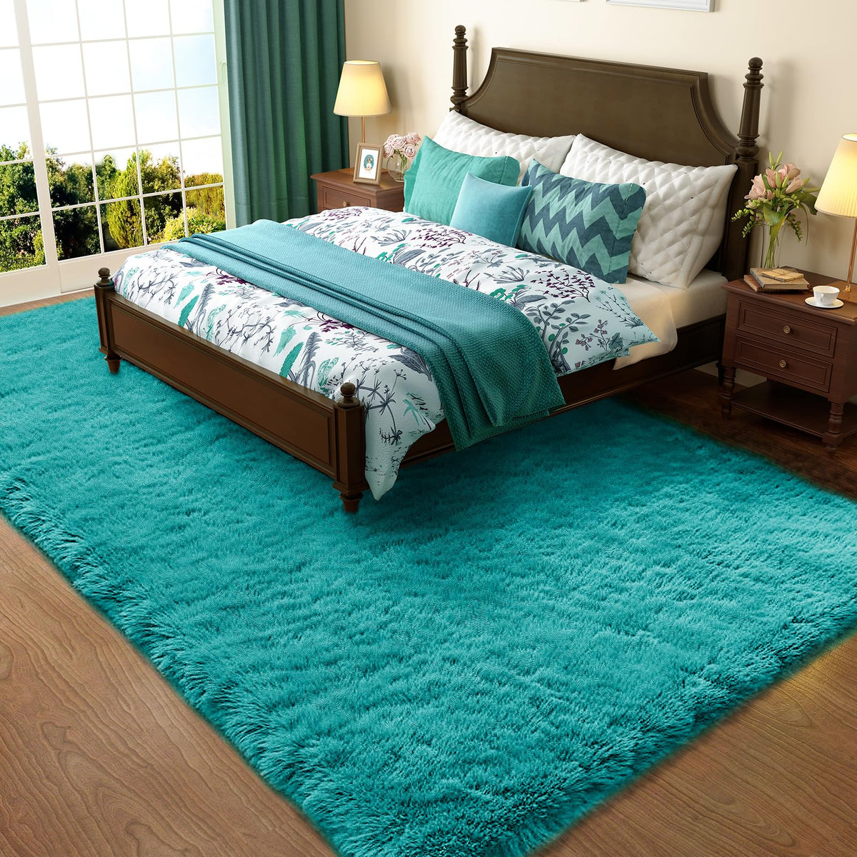 Ophanie Area Rugs for Living Room Bedroom, Washable Non-Slip Fluffy Soft Grey Shag Carpet, Indoor Floor Gray 4x6 Fuzzy Shaggy Living Room Plush Rug for Kids Home Dorm Decor Aesthetic