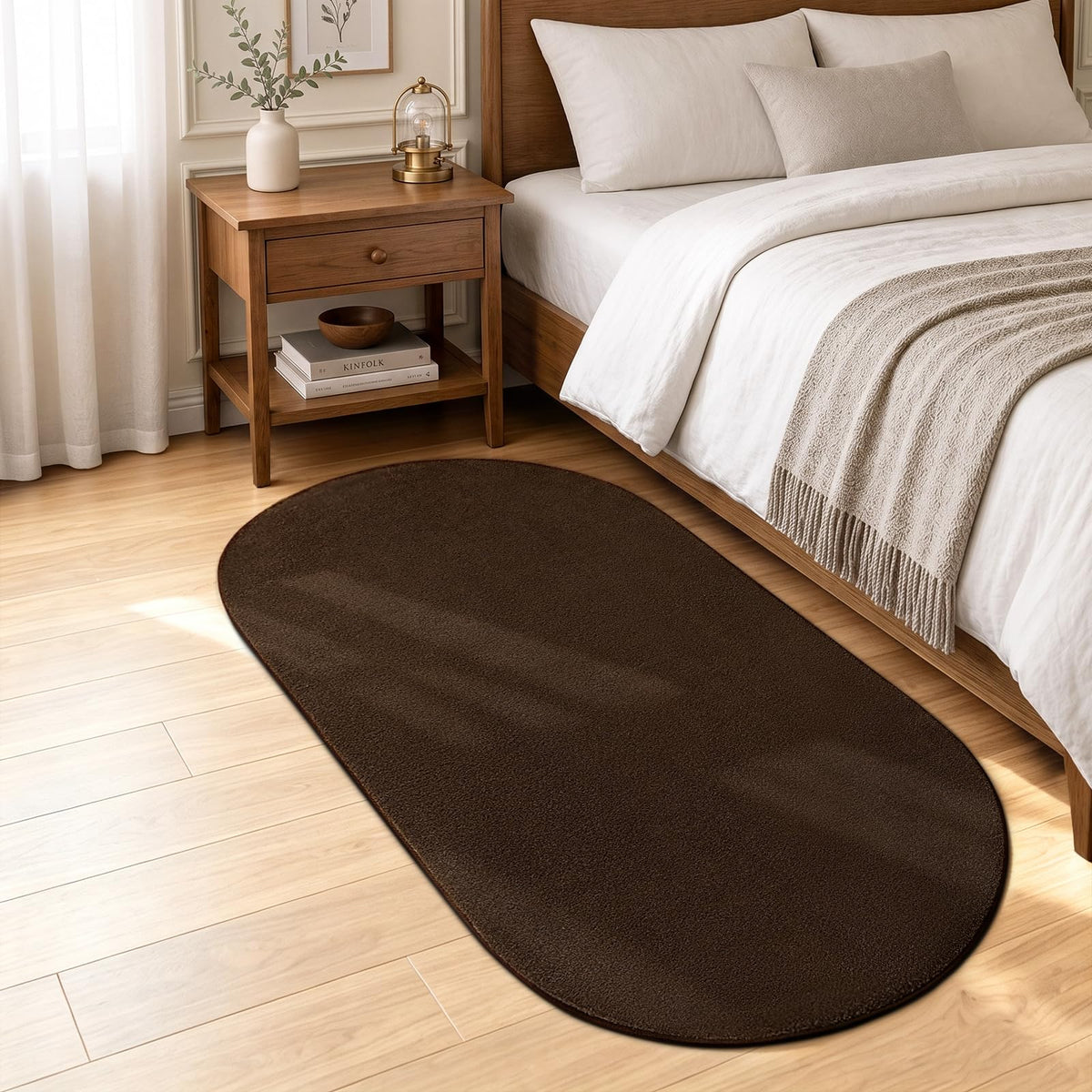 ISEAU 4x6 Soft Area Rug for Bedroom, Washable and Non-Slip, Purple