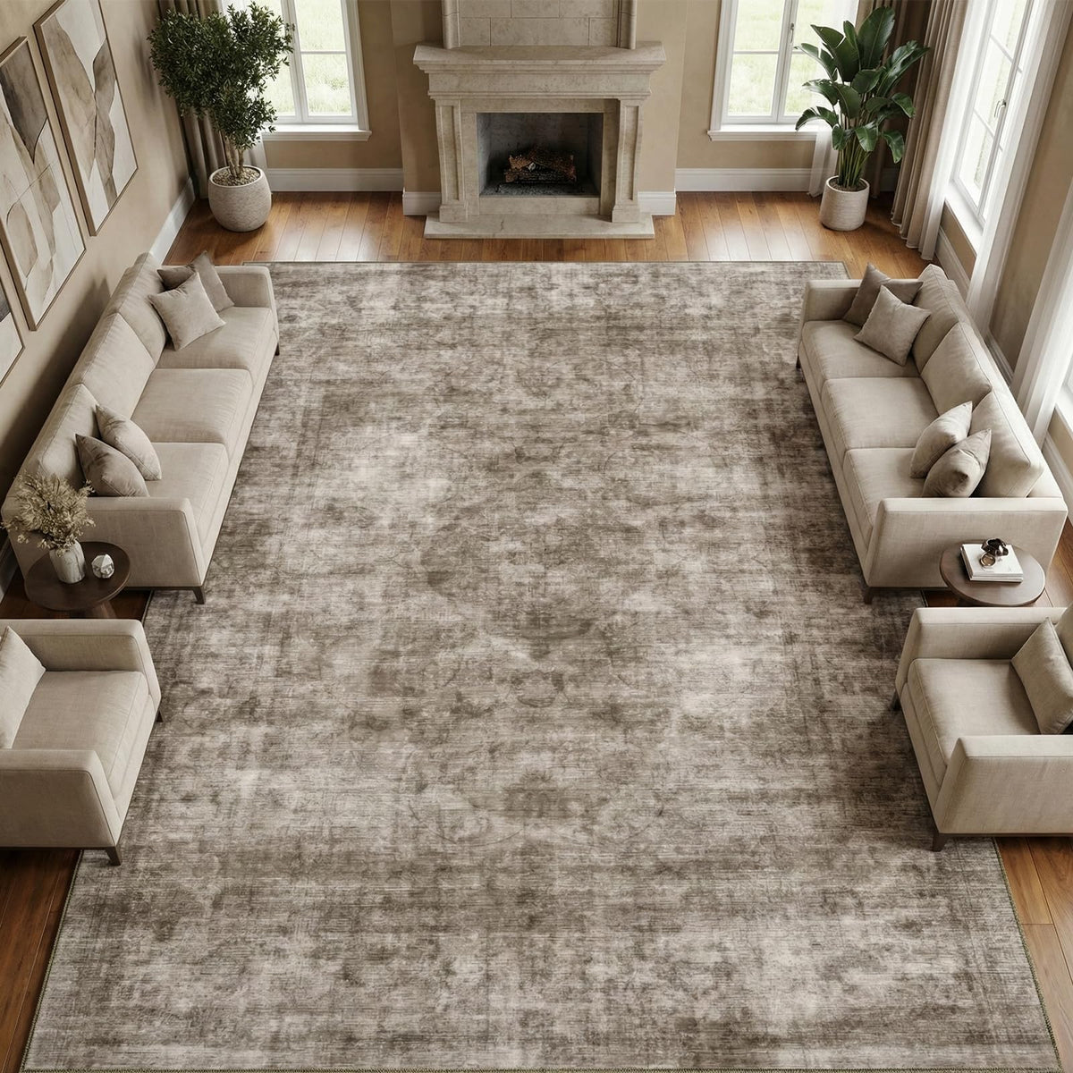 Homemate Washable Rug 8x10 Area Rugs - Vintage Rugs for Living Room