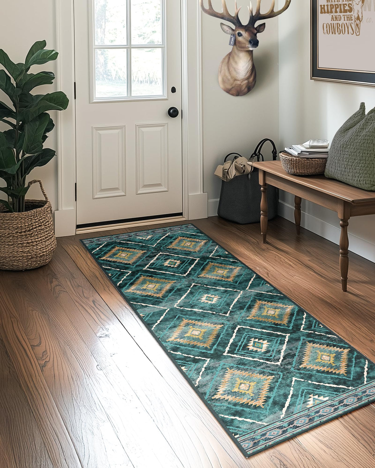 BESTSWEETIE 5'x7' Washable Area Rug for Living Room Bedroom Black