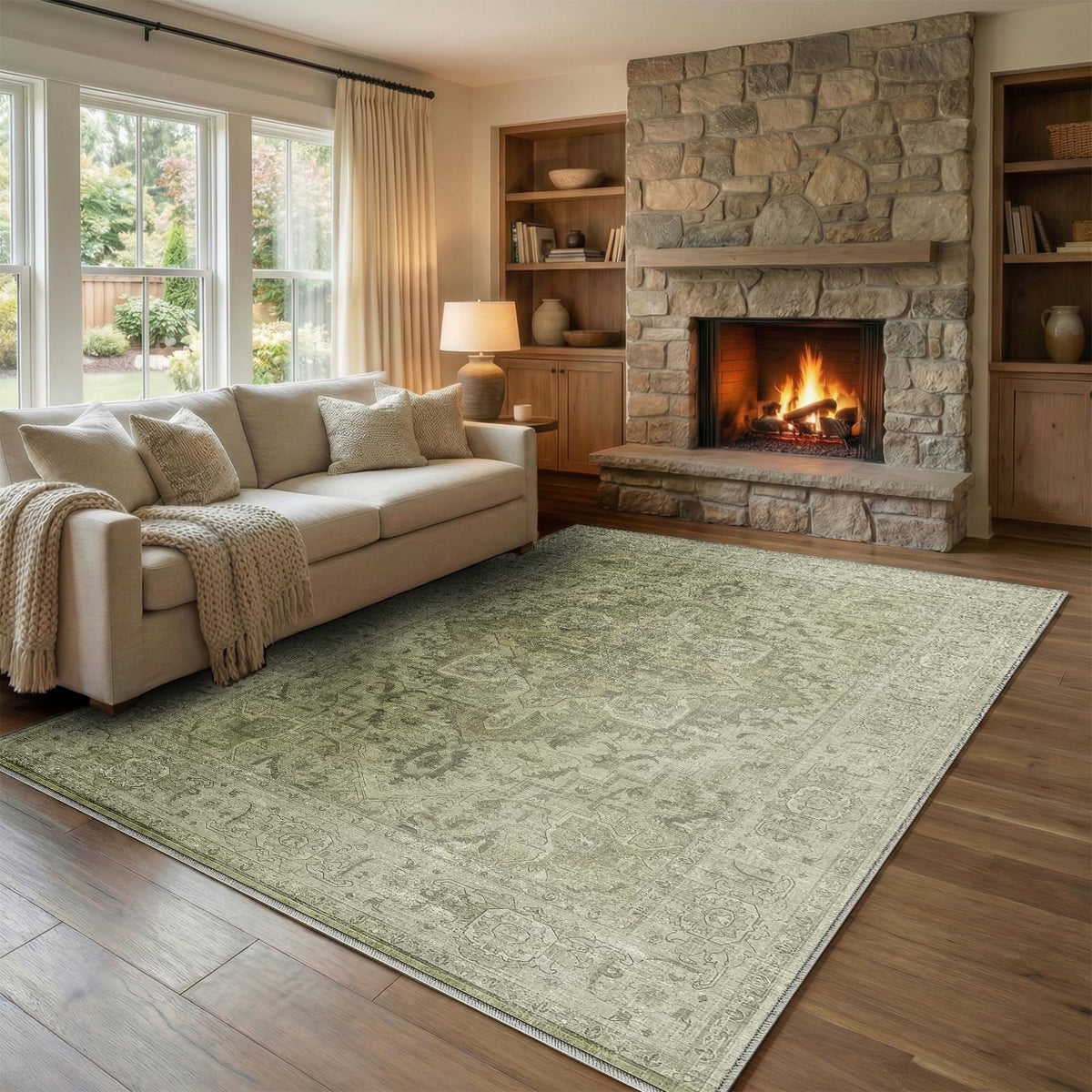 Homemate Washable Rug 8x10 Area Rugs - Vintage Rugs for Living Room
